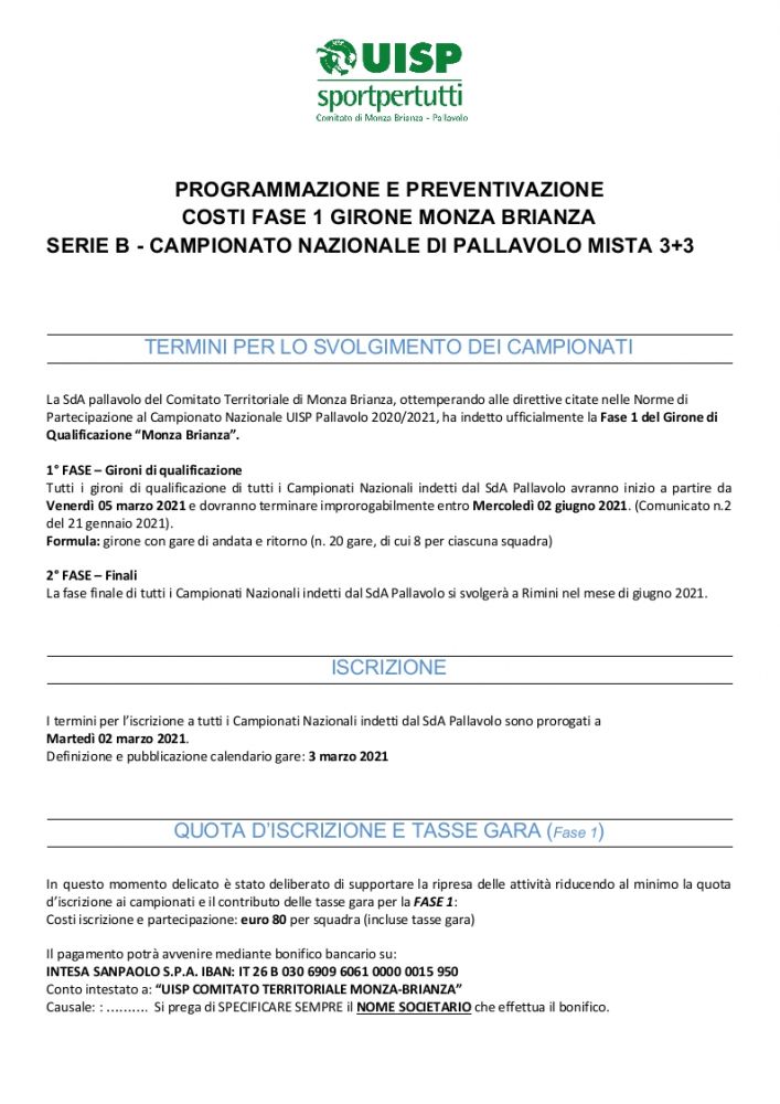 Termini e Disposizioni Nazionali