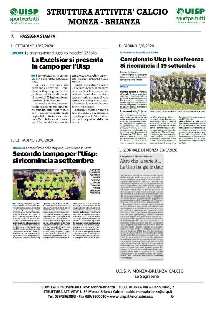 QUOTIDIANI AGOSTO2020