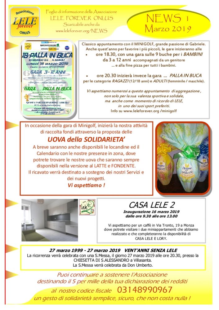 LOCANDINA NEWS MARZO 2019
