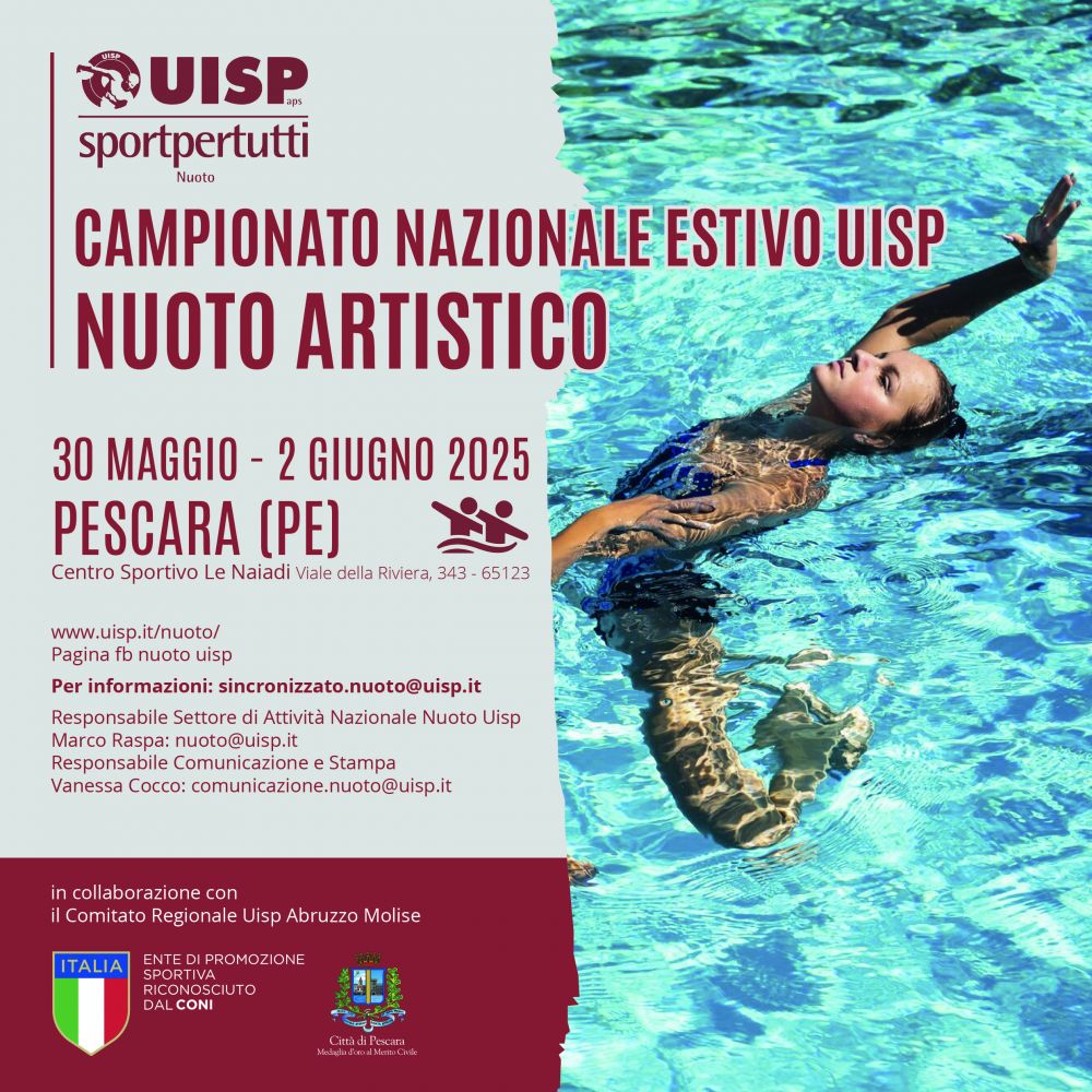 locandina campionato nazionale estivo nuoto artistico 2025