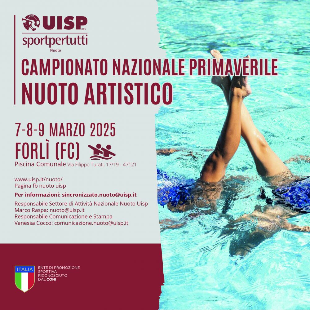 locandina campionato primaverile nuoto artistico 2025