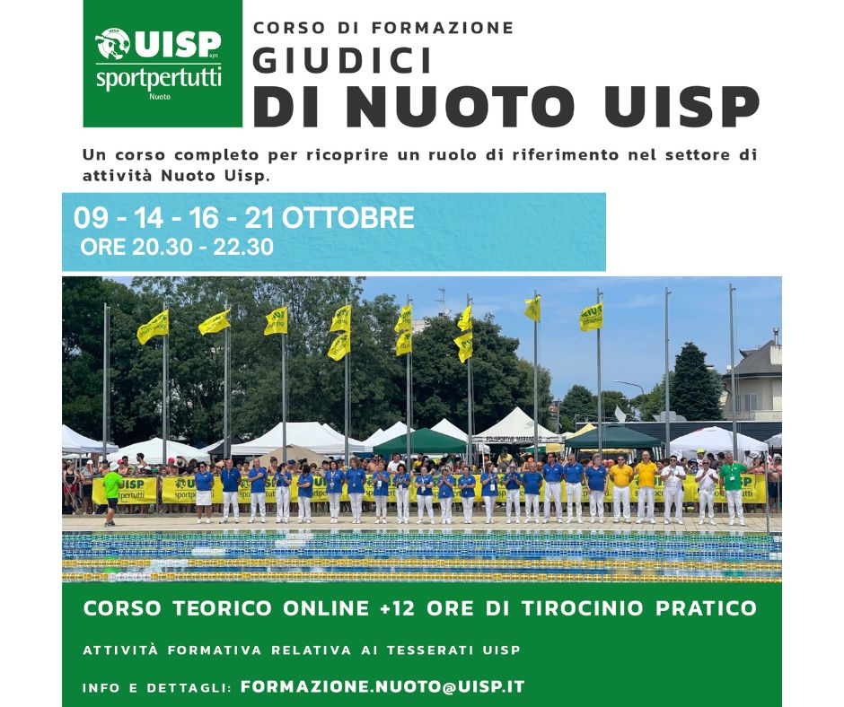 locandina corso di formazione per giudici di nuoto