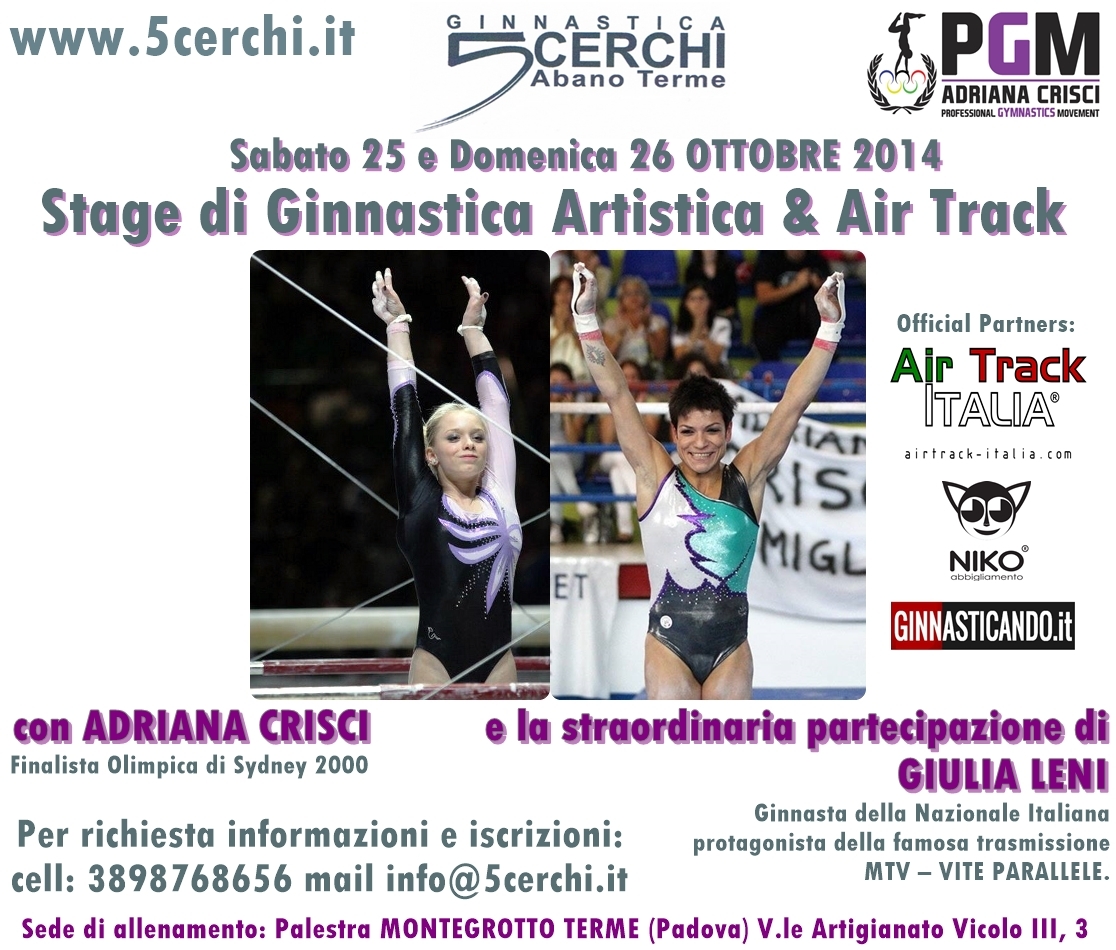 stage ginnastica artistica e air track