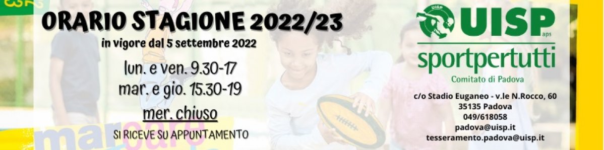 ORARI UISP PADOVA 2022-23