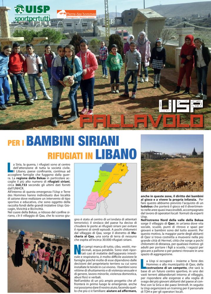 raccolta x bambini Siriani rifugiati in Libano