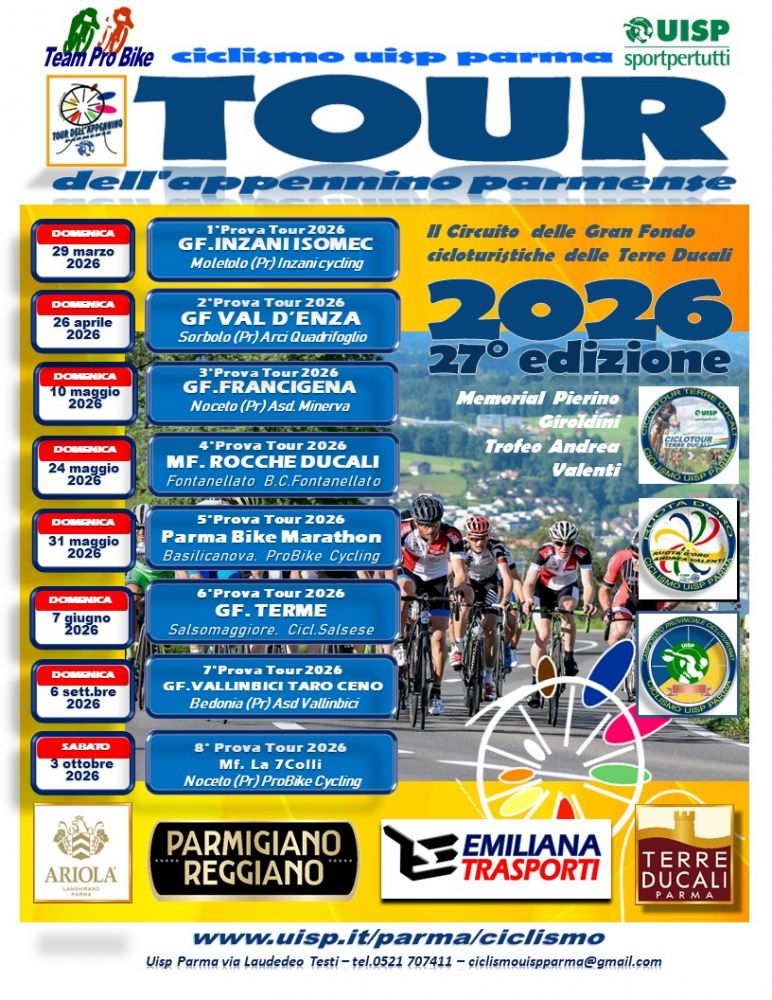 CALENDARIO TOUR DELL'APPENNINO