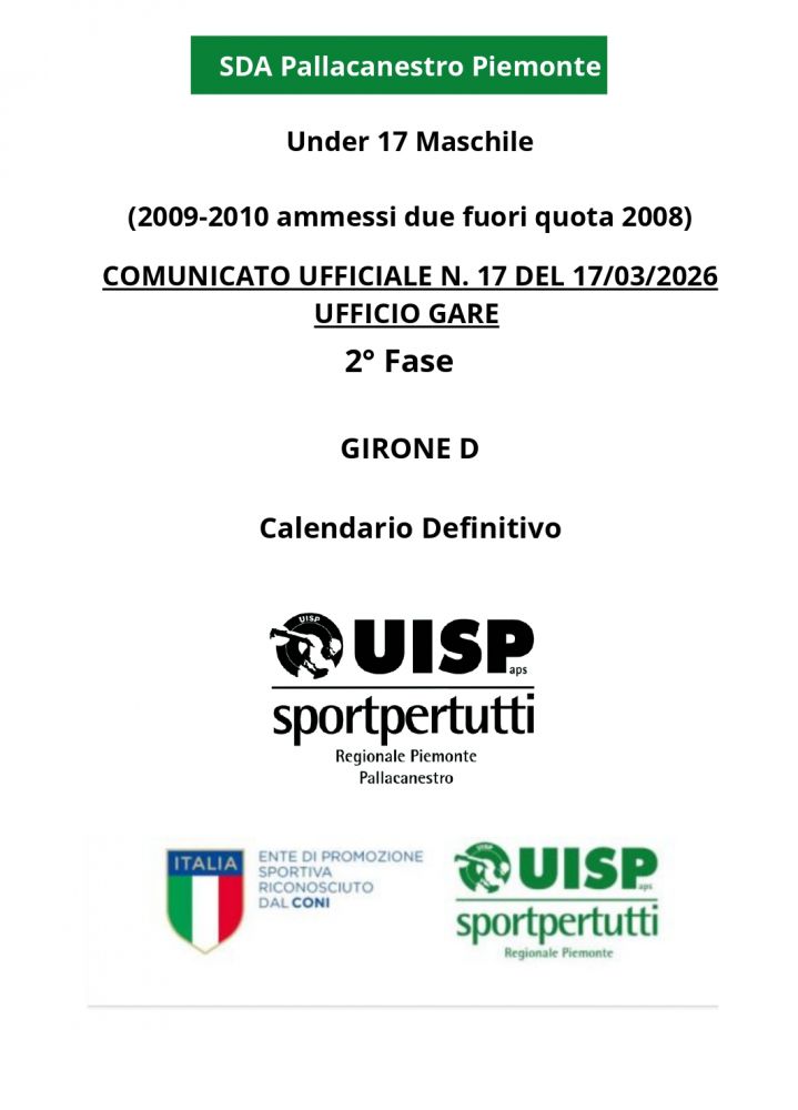 Calendario Definitivo 2&deg; Fase Under 17 UispPiemontePallacanestro_page-0007