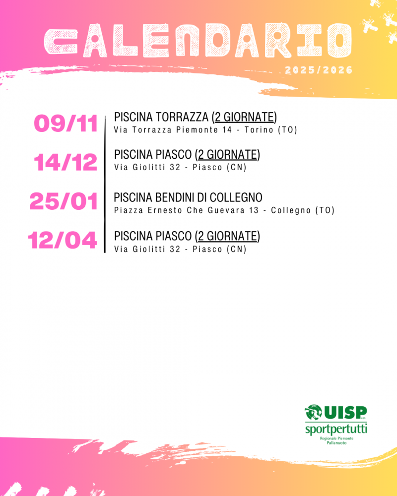Calendario Under 12