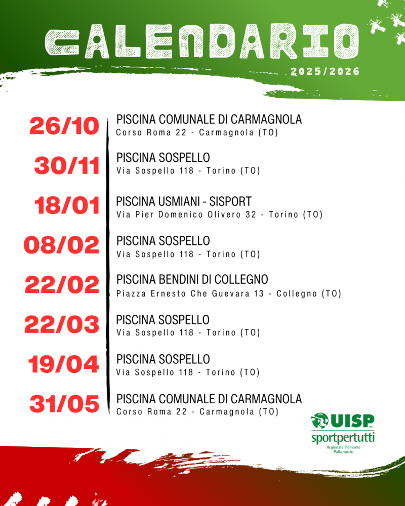 Calendario Under 16