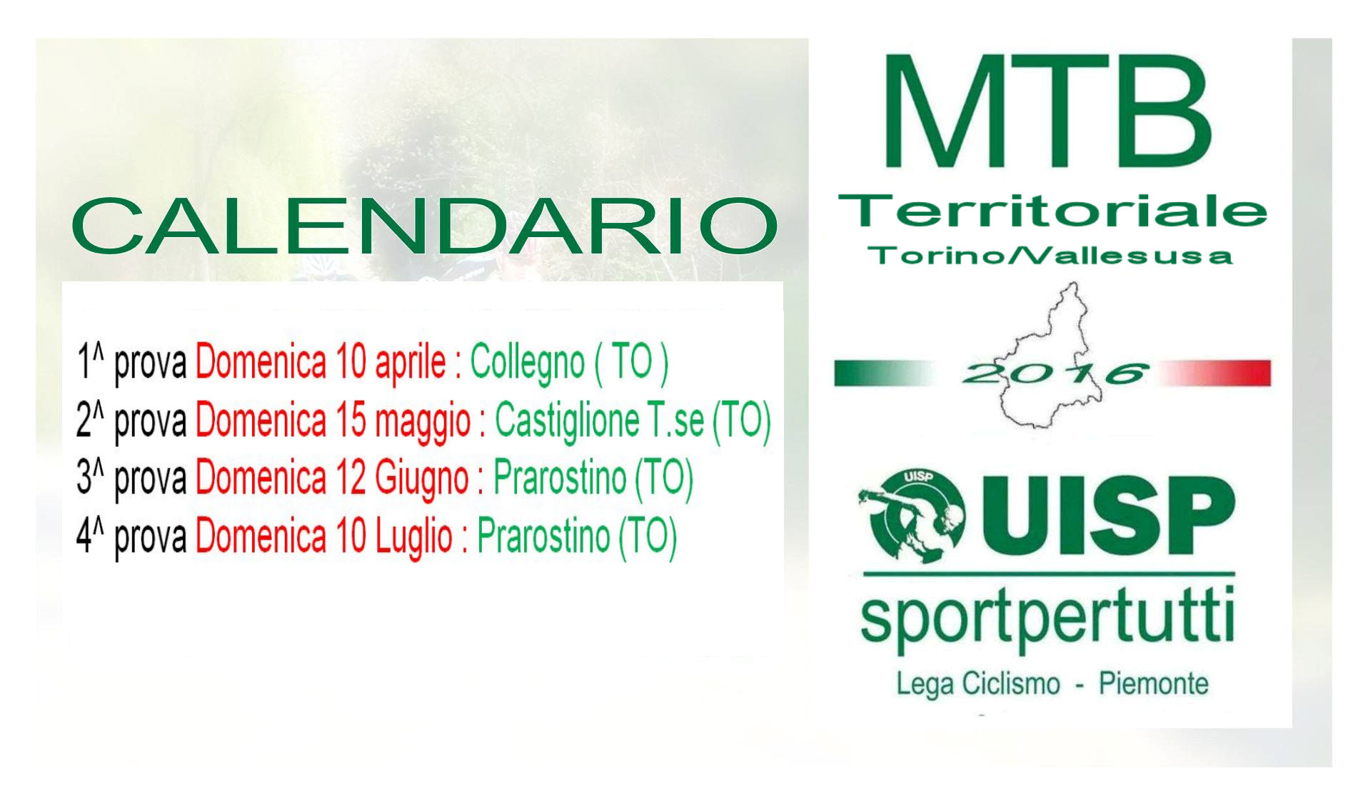 Campionato territoriale - calendario