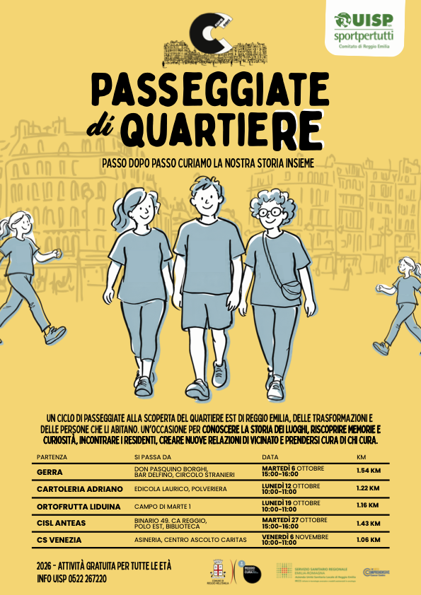 passeggiate quartiere volantino
