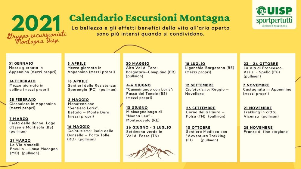 programma montagna