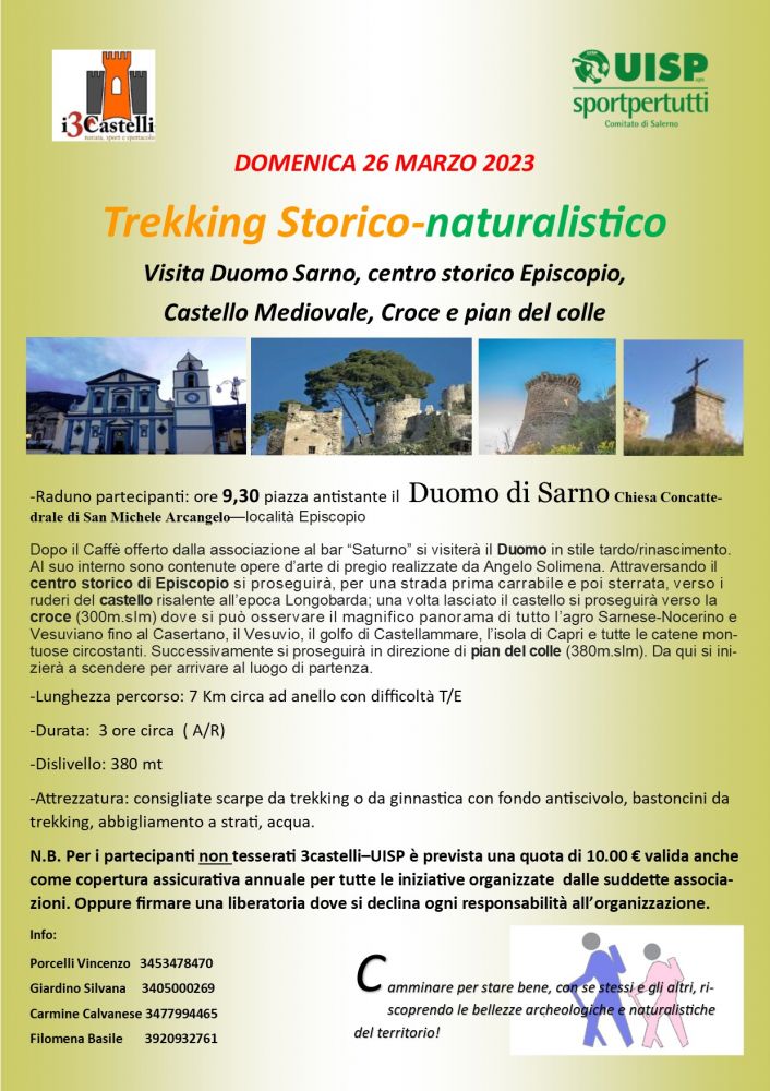 trekking 26 marzo 2023 SARNO
