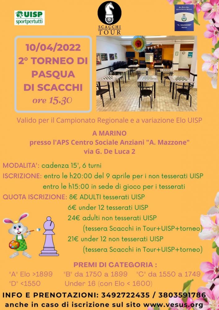 2°Torneo di Pasqua-Marino 10.4.22