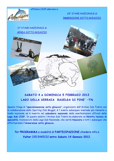 26&deg; stage nazionale IMMERSIONE SOTTO GHIACCIO