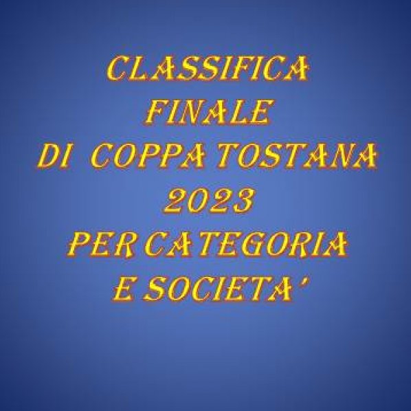 CLASSIFICHE FINALI COPPA TOSCANA 2023