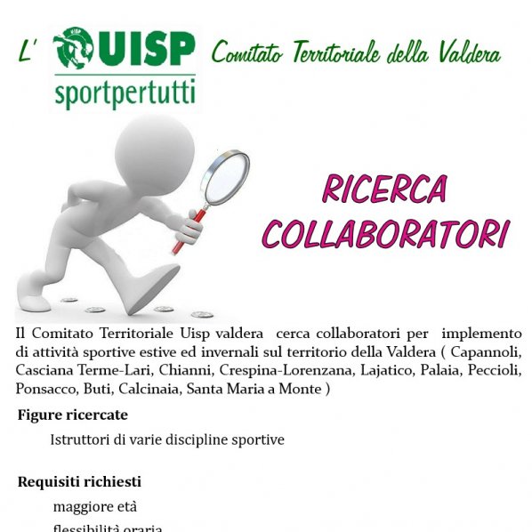 L'Uisp Valdera ricerca collaboratori