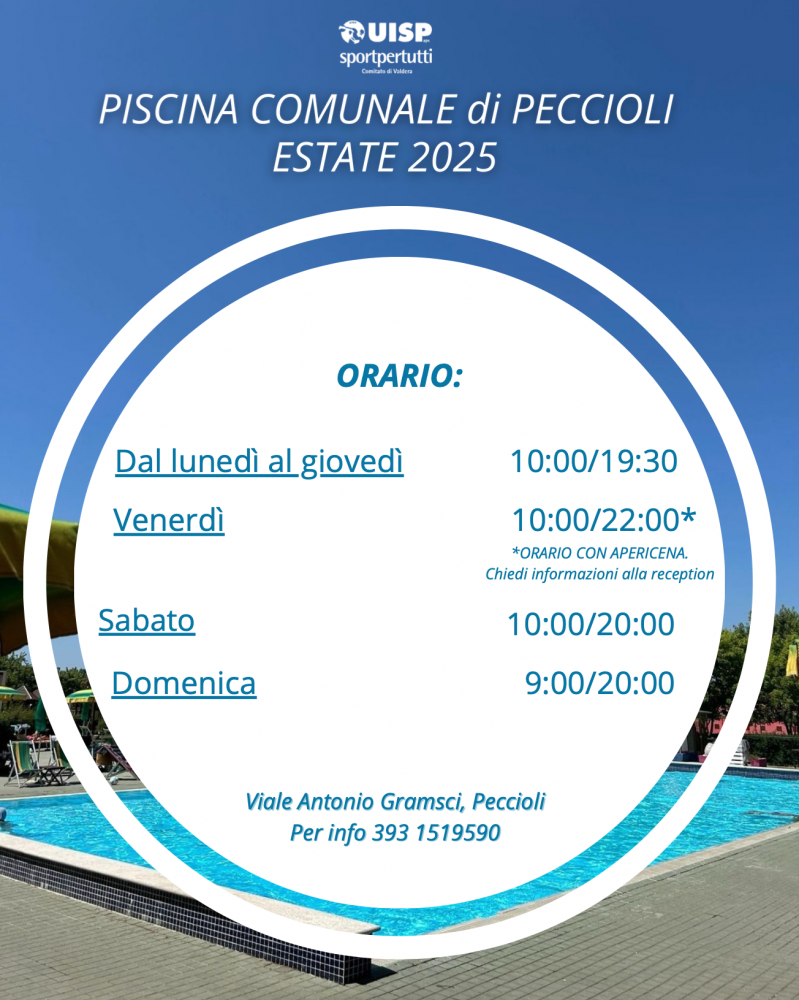 Orari Piscina Comunale di Peccioli