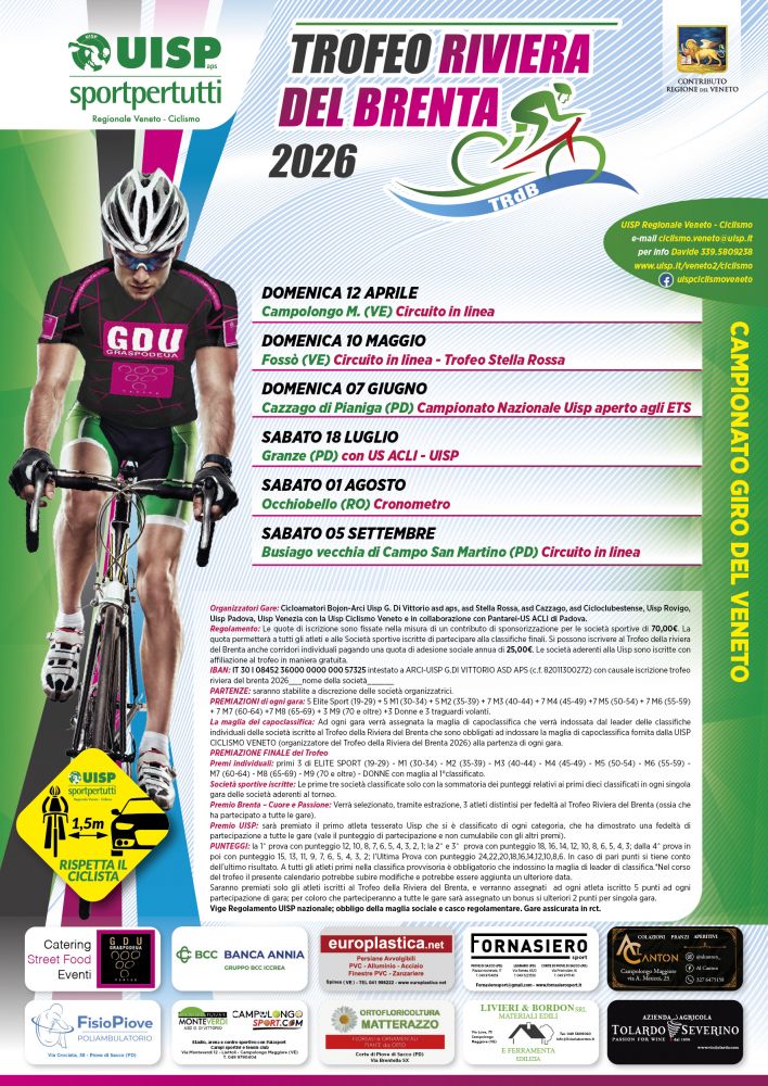 volantino corretto Trofeo riviera del brenta 2026