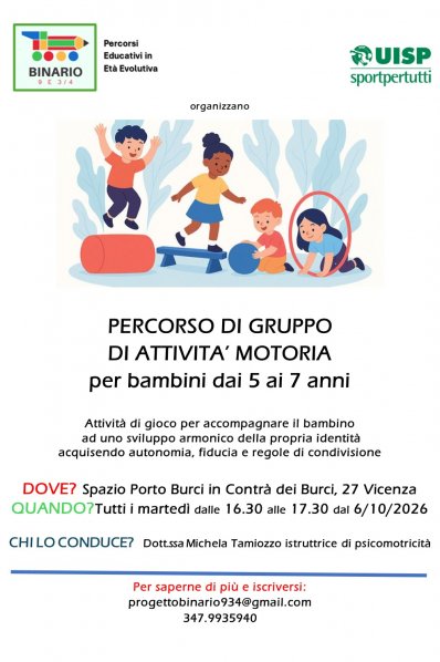 PERCORSO DI GRUPPO DI ATTIVITA' MOTORIA